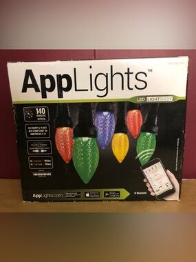 APPLIGHTS 24 C9 LED Light 140 Effect Apps Bluetooth Control Lightshow, By Gemmy